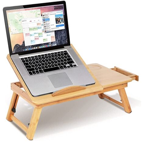 Hofuton Bureau d'ordinateur Portable Pliable Naturel