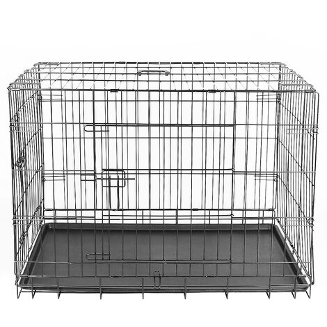 Hofuton Cage métallique et pliable pour chiens 1067671cm noir