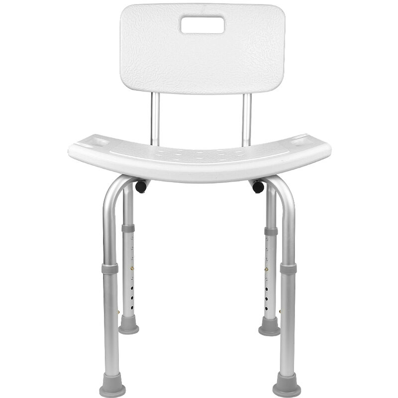 Hofuton Chaise de Douche, Siège de Douche, pour Personnes âgées et Handicapées, Réglable en Hauteur, 512670-83.5cm, Blanc