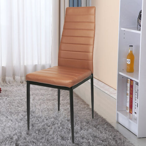 Hofuton Chaise de salle à manger 6 pcs marron