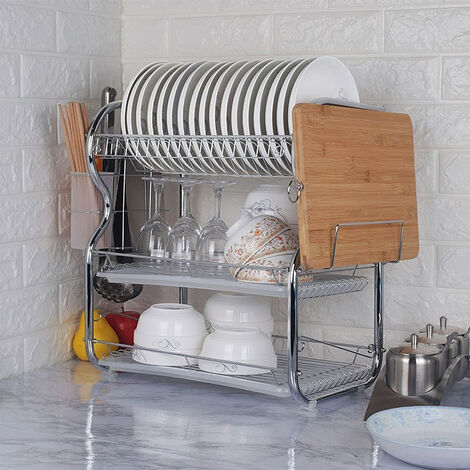 Hofuton Égouttoir à Vaisselle de Cuisine 3 Étages Stable Option 1