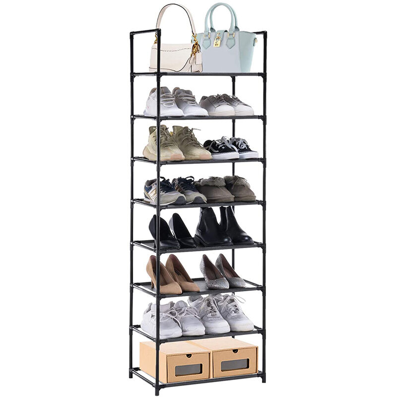 Hofuton Étagère à Chaussures de 8 Niveaux pour 24 Paires de Chaussures pour Salon, Entrée, Couloir