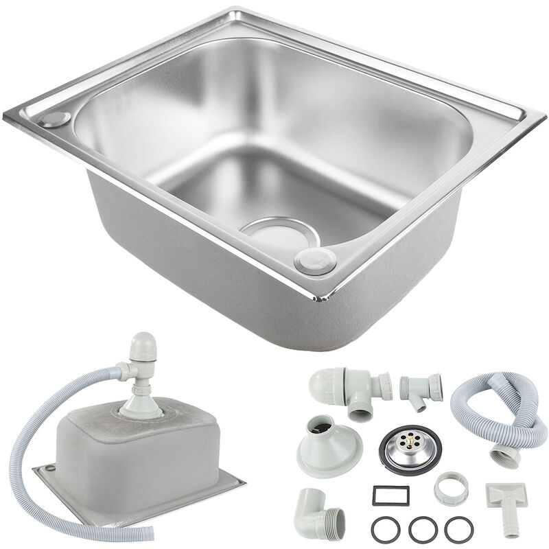 Wyctin - Hofuton Évier de Cuisine 1 Bac 504020cm Évier Inox