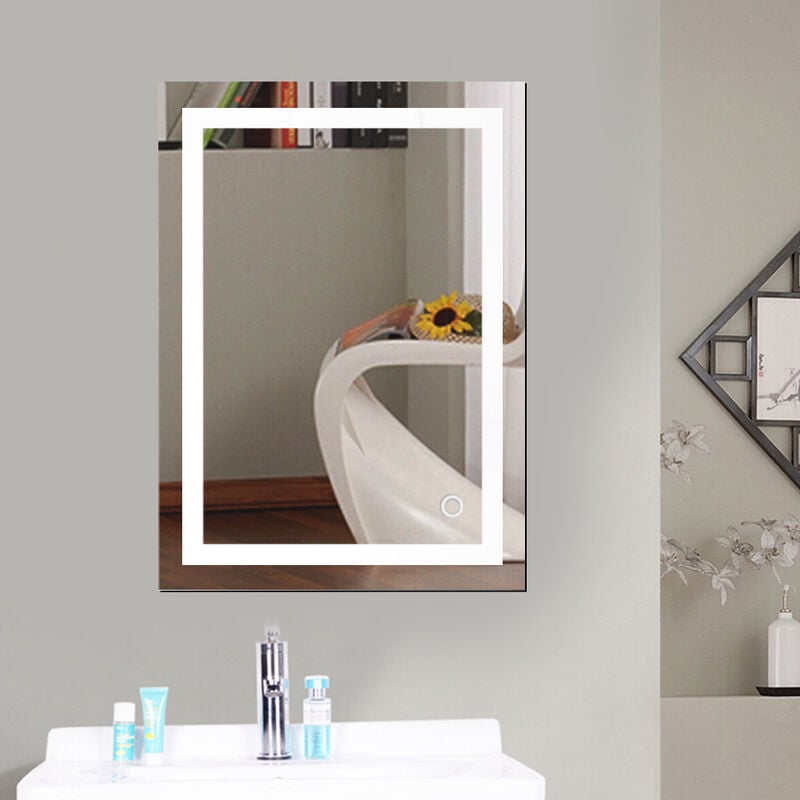 Wyctin - Hofuton led miroir de salle de bain blanc froid 6500K 50x70cm