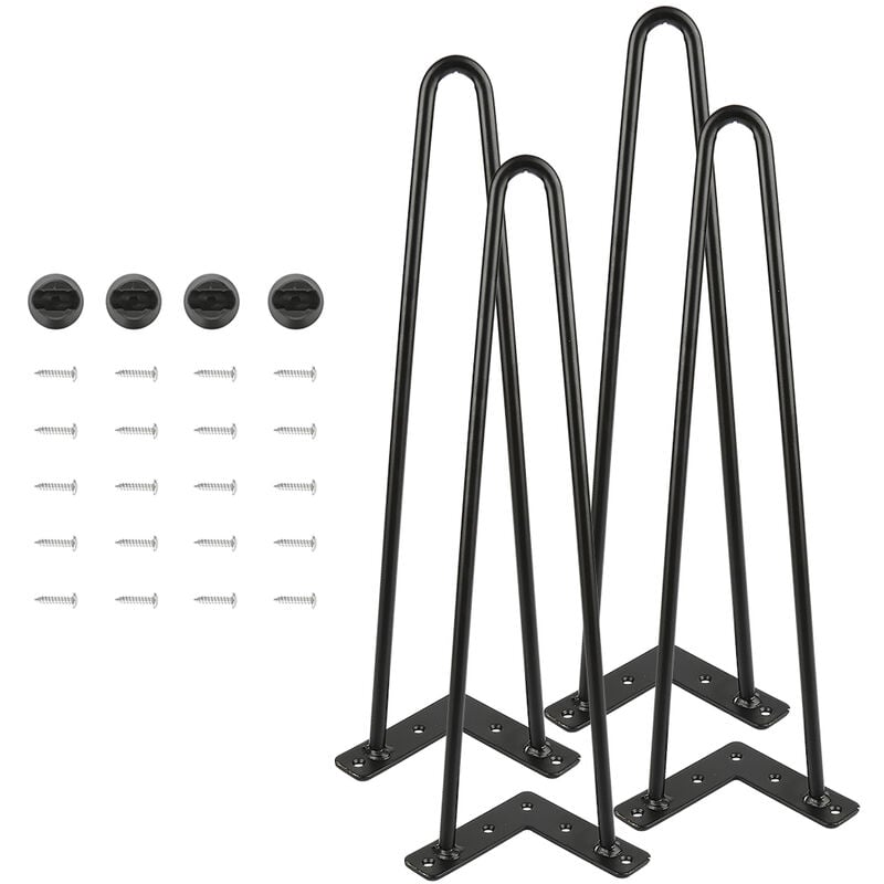 Wyctin - Hofuton Lot 4 Pieds En Épingle à Cheveux En Acier Pieds De Table 50 cm