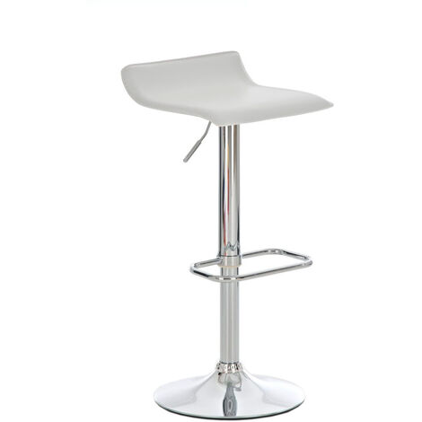 Hofuton Lot de 2 Tabourets de Bar Pivotant et Réglable en Hauteur 55cm-75cm Chaise de Bar Blanc