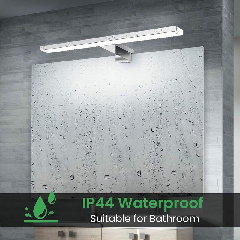 Hofuton Luminaire Salle de Bain 5W Lampe Miroir Led IP44 avec l'Interrupteur d'Alimentation 4200K 350LM 30cm Blanc