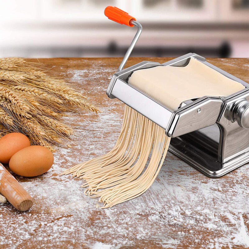 Wyctin - Hofuton Machine à Pâtes, 6 Réglages d'épaisseur, pour Pâtes Maison, Spaghetti, Lasagnes ou Croûte de Boulettes