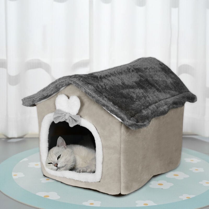 Wyctin - Hofuton Maison Pour Chat et Chiens Gris 463640cm