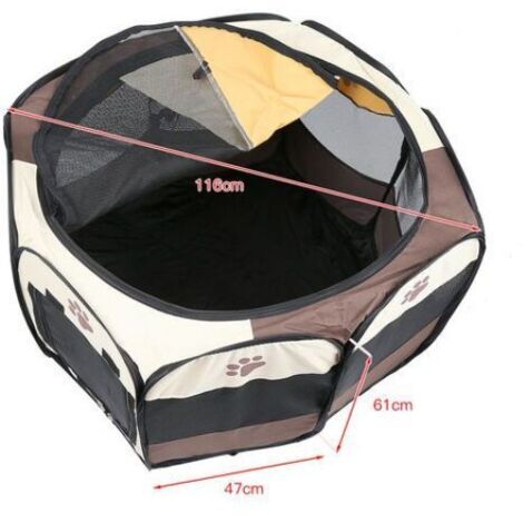 Hofuton Parc À Chiots Chiens, Enclos Pliable Pour Animaux, Café