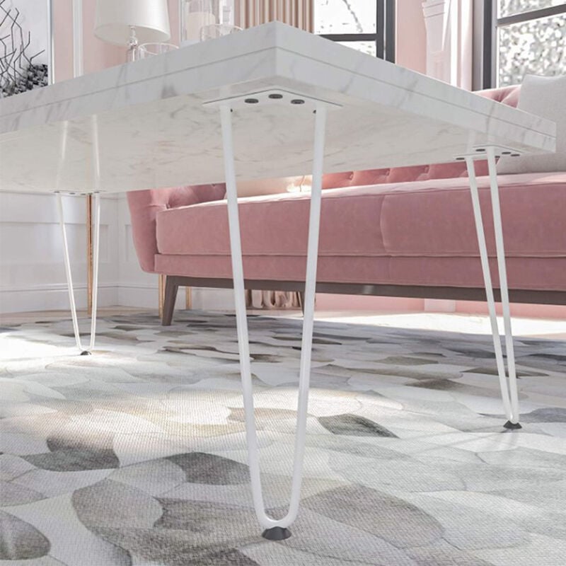 Wyctin - Hofuton Pieds en épingle à cheveux 41cm ensemble de 4, diy meubles de table en métal jambes idéales pour la table à manger, bureau, milieu