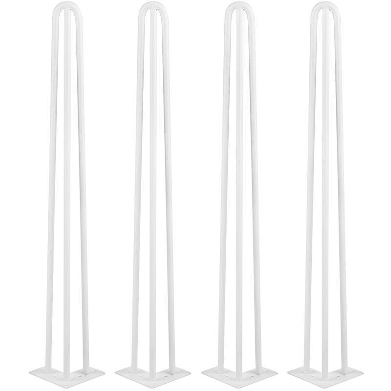 Wyctin - Hofuton Épingle à Cheveux Pied de Table en Métal Hairpin 71 cm Blanc