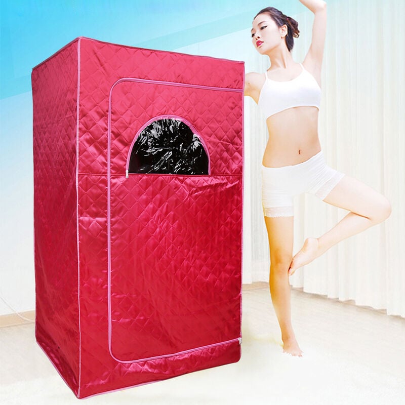 Hofuton Sauna à Vapeur Spa Plus Grand avec Générateur de Vapeur Portable Thérapie De Désintoxication Rouge