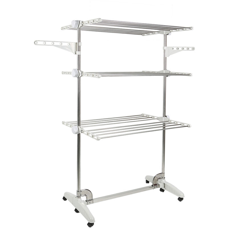 Wyctin - Hofuton Séchoir à linge étendoir multifonction blanc