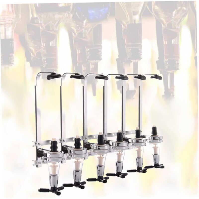 Wyctin - Hofuton Support Mural pour 6 Bouteilles Design Doseur Alcool 1,5 oz (43 ml) en Aluminium