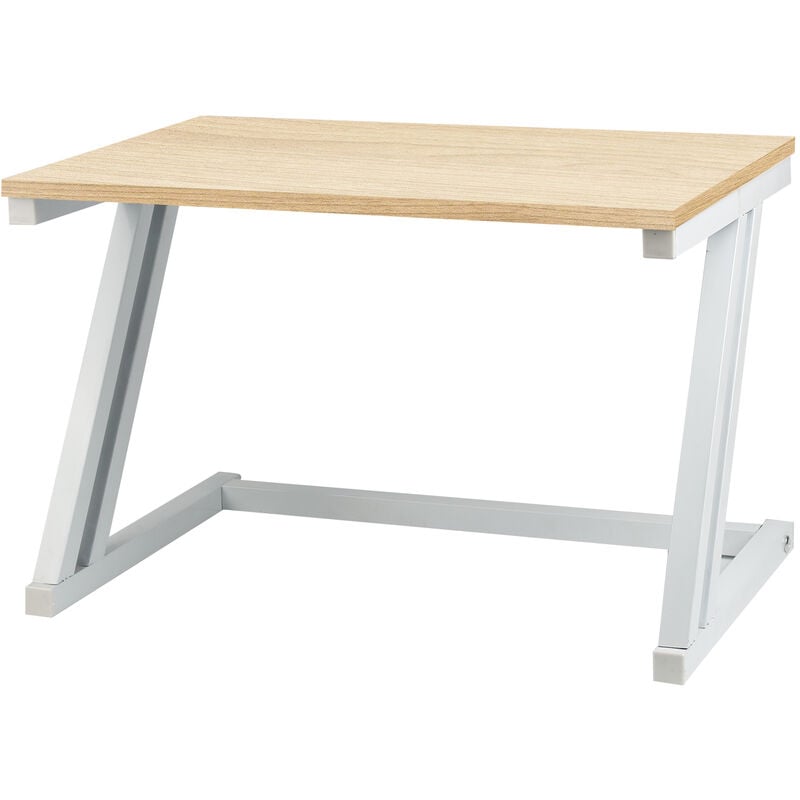 Hofuton Support Étagère pour Micro-Ondes, Rangement Micro-Ondes à 2 Niveaux avec Crochets, Organisateur pour Plan de Travail de Cuisine, 57x38x38cm,
