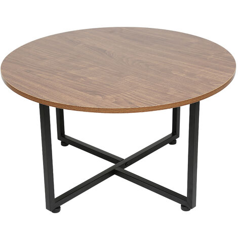 Hofuton Table basse ronde 70 cm design industriel