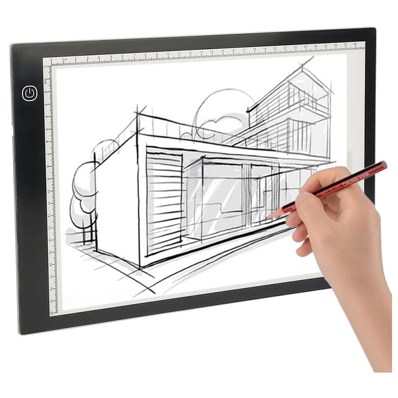 Hofuton Table Lumineuse Dessin, A4 Ultra-mince Portable Tablette Led Lumineuse pour Broderie Diamant, Esquisser, Animation