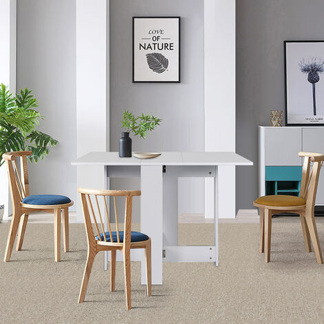Hofuton Table Pliante, L102.5cm, Blanc