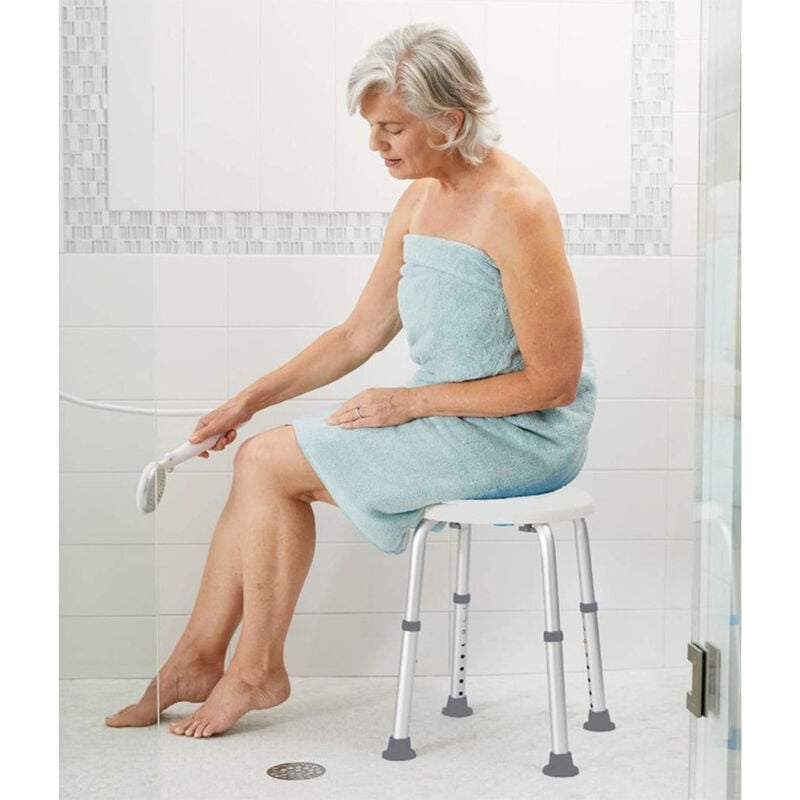 Hofuton Tabouret de Douche Médical, Siège de Douche Adulte, Chaise de Douche pour Personnes Âgées, Tabouret Salle de Bain Antidérapant, Siége pour