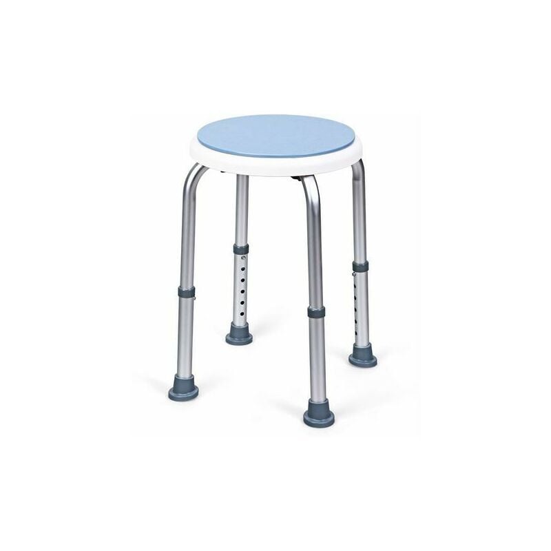 Hofuton Tabouret de douche réglable en hauteur de 36-51 cm - Pivotant à 360 ° - Siège de douche antidérapant en aluminium et plastique - Pour les