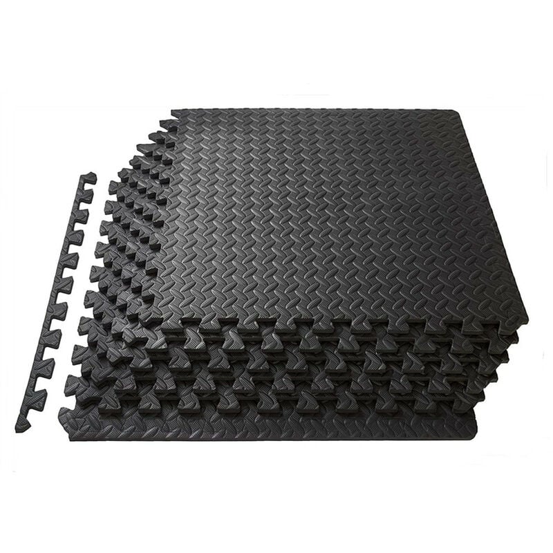 Hofuton Tapis de Sol Puzzle, Matelas de Sport 6 Pièces 63x63x1.2 cm - Protection Sol en Mousse - Dalle Tapis Carré Fitness Gymnastique