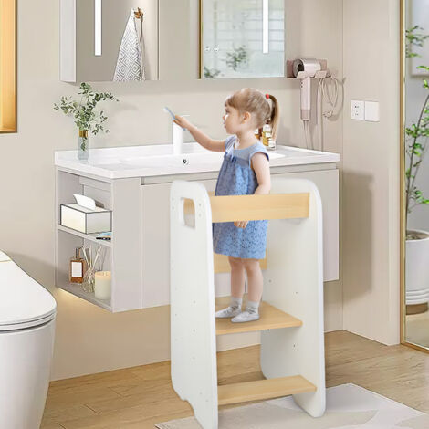Hofuton Tour d'apprentissage pour Enfants - Montessori - Kitchen Helper - Blanc