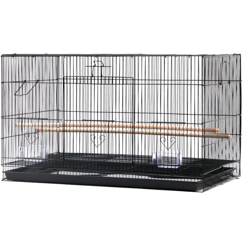 Hofuton Volière Intérieur Cage Oiseaux Exterieur Métal pour Perruches Perroquets Pinsons Cockatiels Conures Inséparables Canaris 75.54545cm