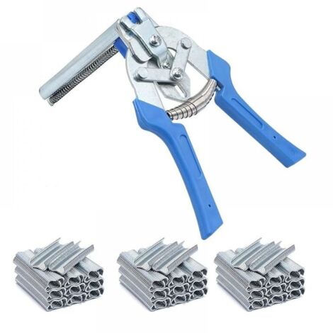 Hog Ring Clamp Set Typ M Nägel Ringklemmen und 1800 Stück M Clips Schnelle automatische Drahtbefestigungsklemme für Zäune, Tierkäfige, Automatratzen