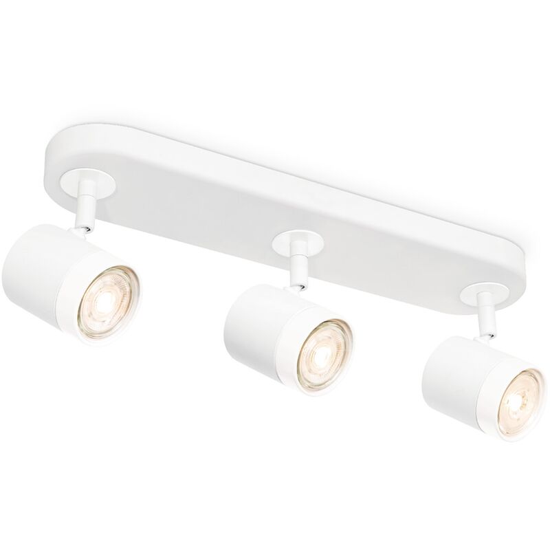 

Home Sweet Home - El foco LED montado en superficie se puede girar e inclinar. incl.3x LED GU10 REGULABLE. 25000 horas A + LED. apto para todos los