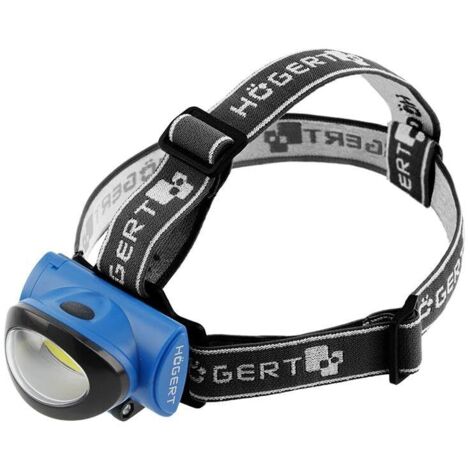 HOGERT LAMPE FRONTALE LED 3x AAA 1,5V (sans pile), 3W, 160lm, 10m, IP20