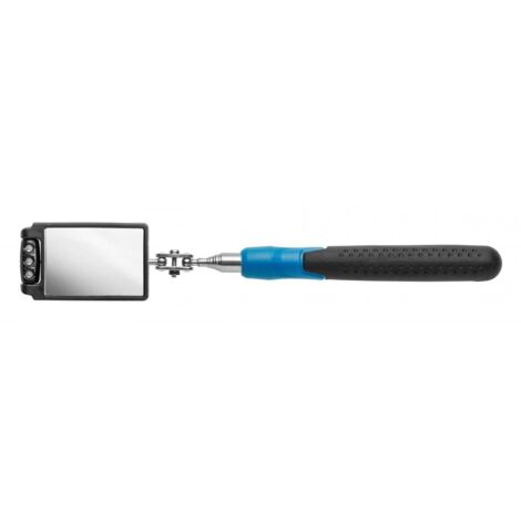 Hogert Miroir de miroir d'inspection rectangulaire avec lumière LED - HT4R504