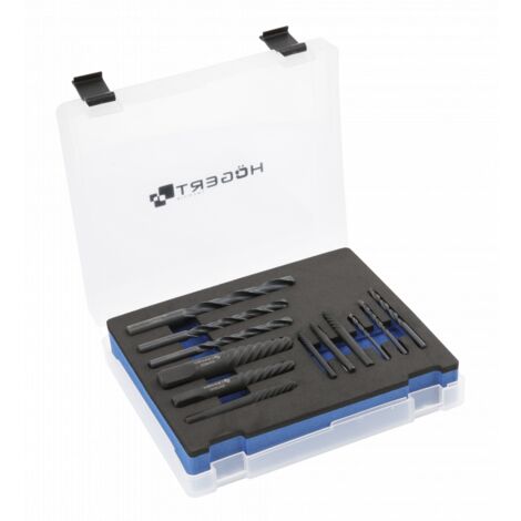 Hogert Technik Kit de extractores de pernos HT8G400 Acero Cr-Mo, Acero rápido