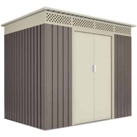 Hoggar – Abri de jardin métal 3.02m2 – Panneaux d'acier galvanisé anti-corrosion – Dimensions 213x142x184cm – Garantie 10 ans