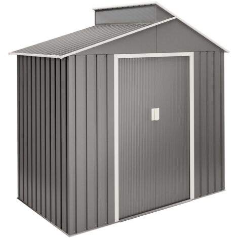 Hoggar – Abri de jardin métal 2.84 m² – Panneaux acier galvanisé anti-corrosion – Dimensions 220x129x214 cm – Garantie 10 ans