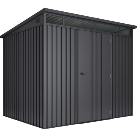 Hoggar – Abri de jardin métal 4,5m² – Acier galvanisé 0,40mm – Dimensions 237x186x201cm – Serrure de sécurité – Fenêtre coulissante