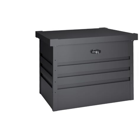 Hoggar – Coffre de jardin en métal 277 L – Dimensions 72x61x63 cm – Serrure de sécurité verrouillable – Ouverture facile par vérins à gaz - SVEG 277 L