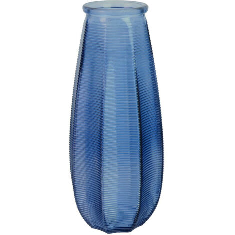 HOHE GLASVASE FÜR BLUMEN Capella blau