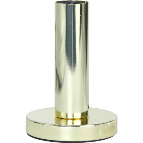 Hohe Lampenbasis ,Glans' mit E27 Fassung, Metall, Messing-Gold, H 17cm