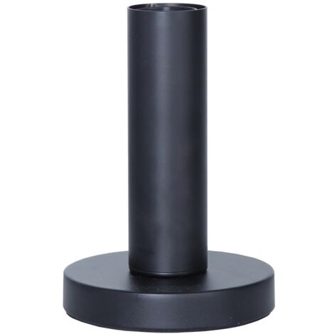 Hohe Lampenbasis ,Glans' mit E27 Fassung, Metall, schwarz matt, H 17cm