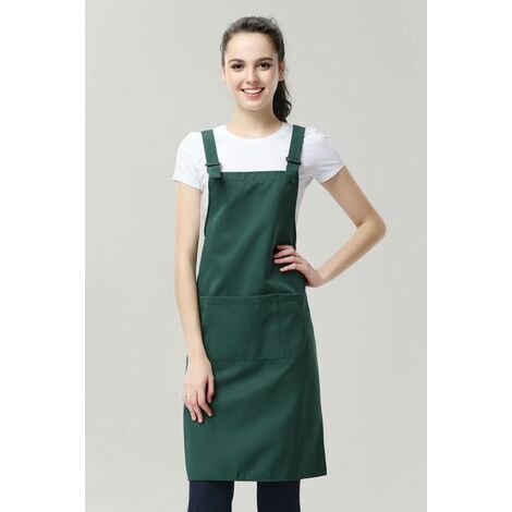 Hohe qualität solide farbe mit tasche schürze mode baumwolle wasserdicht und öl-proof küche garten overalls,green