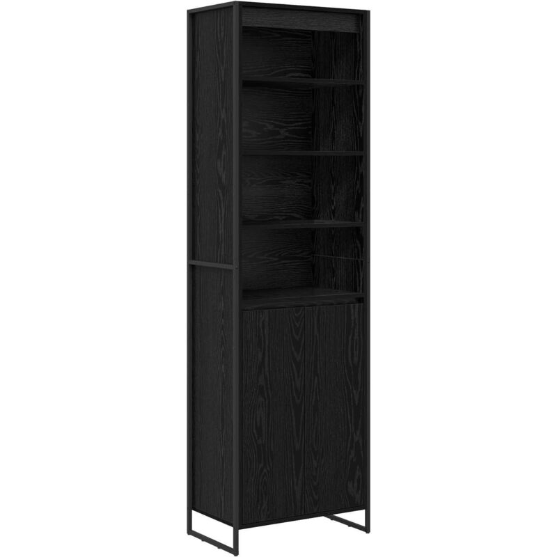 Hohe Schränke 2 Pcs Schwarz Eichen-optik 60 X 36 X 200 Cm Vidaxl
