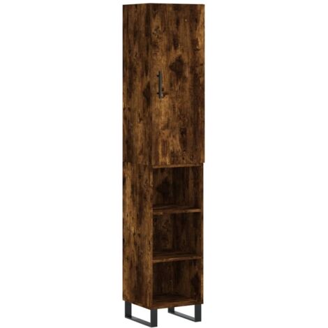 Hoher Buffet Eiche geräuchert 34,5x34x180 cm Spanplatte