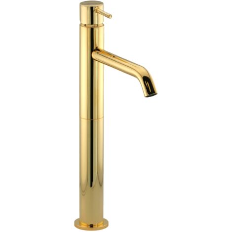 Hoher Waschtischmischer ohne Ablaufgarnitur, goldfarben Gattoni Easy 2384/23D0  Gold