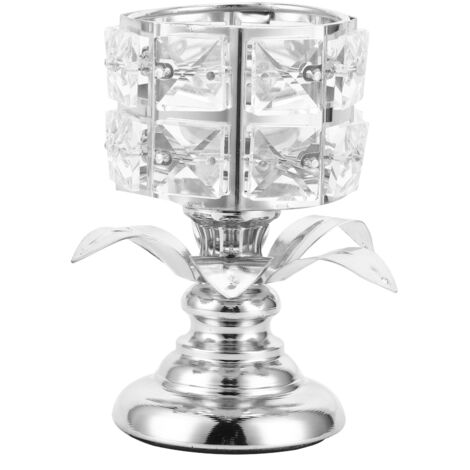 Hohler, galvanisierter Kerzenhalter, Tischdekoration und Mittelstück-Ornament