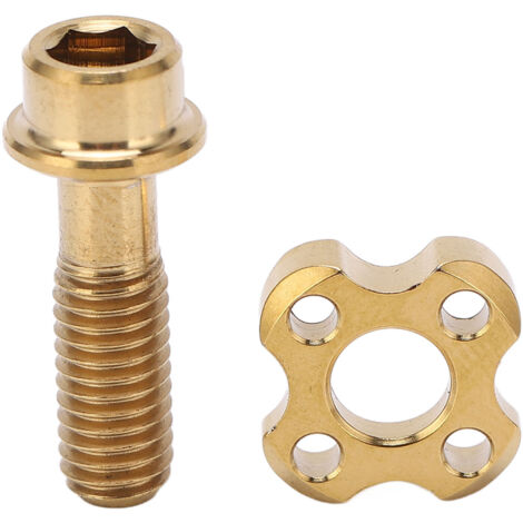 Hohlschrauben- und Dichtungssatz aus Titanlegierung für den Umwerfer von Falträdern, goldenes Zubehör