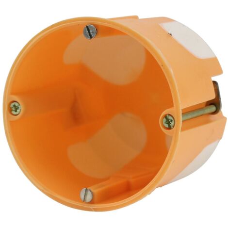 Hohlwand-Schalterdose mit Menbran 61 mm orange Hohlwanddosen