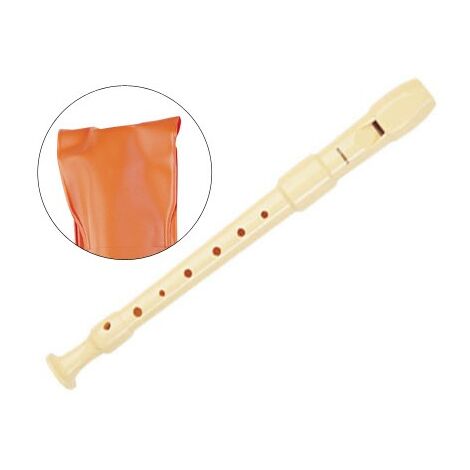 Hohner flauta plastico funda naranja