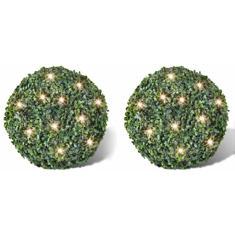 

Hoja Artificial Bola de poda 35 cm Con cuerda de LED solar 2 piezas