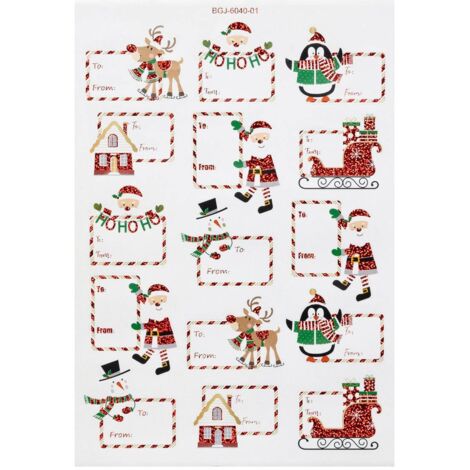 Hoja de 30 etiquetas autoadhesivas de 14,8 x 21 cm para regalos pop decor - Atmosphera créateur d'intérieur
